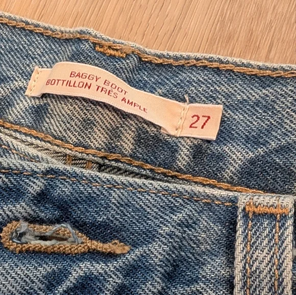 Levis Baggy Bootcut Denim Jeans Size 27 - Picture 8 of 11